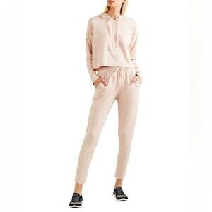 We Over Me Pink Sweatsuit - Cropped Hoodie and Joggers Set - Pink Sweatpants